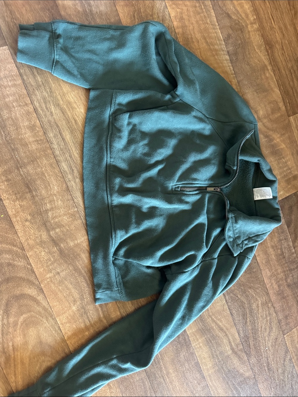 all in motion Teal Half-Zip V-Neck Sweater